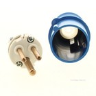 Cewe Cpg216-6 Blue Pin And Sleeve Connector Plug 16a 220-250v 6h Ip44 Bulk