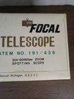Vintage Precision Made Kmart Focal Telescope 20x60x60mm In Original Box