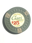 -vintage Caribbean-  capri Casino    25 Chip 1950s
