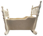 Vintage 1988 Ceramic Bassinet Cradle -floral Planter Nursery Decor Baby Handmade