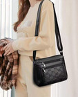 New Womens Soft Leather Shoulder Crossbody Bag Work Travel Ladies Handbag Black