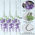Silk Purple Wisteria Garland - 40   Artificial Flowers For Home   Wedding Decor