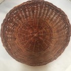 Wicker Basket Home Decor Small Brown Round Woven Bowl Cottagecore