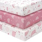 Baby Crib Sheets Girl  3 Pack Toddler Bed Sheets Fitted For 52   x28    Standard    