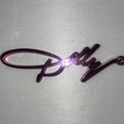Dolly Parton Key Chain  Signature Keychain  Pink