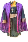 Disney Frozen 2 Anna Costume Dress Purple Cape Girls Halloween Cosplay