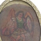 Antique Devotional Brooche Archangel 18th 19 Th Colonial Spanish