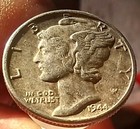 1944   Mercury Dime  Full  Bands  No Mint Mark