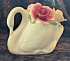 Royale Stratford Vintage Bone China Swan With Flowers Small Figurine