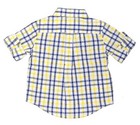 Janie And Jack Baby Boy Sz 3-6 Mth Blue Yellow Plaid Button Up Shirt Nwt