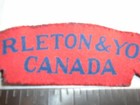 Original Wwii Canadian Carleton   York Regiment Printed Shoulder Title Patch