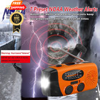 Emergency Hand Crank Radio With Led Flashlight  Am fm Noaa Weather Orange