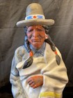 Vintage 1969 Lionstone Whiskey The Proud Indian Porcelain Decanter Empty 14   