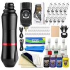 Tattoo Kit- Wireless Rotary Tattoo Gun Machine With Wireless Tattoo Power Sup   