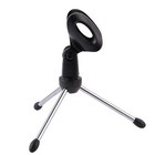 Desk table Top Microphone Stand Mic Tripod Clip Holder Foldable Adjustable