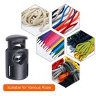 10 Pcs Plastic Spring Cord Locks For Drawstring  Paracord Toggle Stopper Clasp