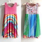 Twirlygirl Reversible Dress Sz 9 Fun Colorful Sleeveless 2-in-1 Made In Usa  175