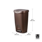 Umbra 084200-125   Bronze Brim Large Kitchen Trash Stainless Steel Foot Pedal