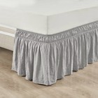 Queen king cal King Single Ruched Ruffle Elastic Easy Wrap Around Bedskirt