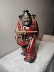 Vtg Shiwan Pottery Porcelain Warrior Art Statue Figurine Oxblood 11 t Chinese
