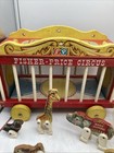 Vintage 1960s Fisher Price Big Performing Circus Wagon  900 Playset With Wear
