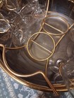 Oroten Round Integrated Glass Tray 24k Gold Finish