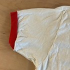 Vtg Mid-80s Jvc Video audio Tape Ringer Short Sleeve Baseball Tee Size 2 L White