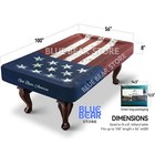 Faux Leather Billiard Pool Table Cover 8ft Usa Flag Waterproof Felt Protection