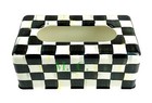 Mackenzie Childs Courtly Check Standard Tissue Box Cover 9 25   New No Box