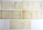Lot Of 5 - Antique Checks- All From 1800   s -  11  pa 