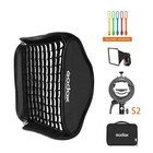 24x24inch   60x60cm Foldable Flash Softbox  grid With S2 S-type Speedlite Bra   