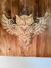 Wood Owl Wall Decor Wall Art Wall Plaque Carved Rustic Decorative Owl On Wooden 