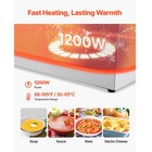 Uimoso Commercial Food Warmer Buffet Bain Marie 1200w Steam Table With Dual Pans