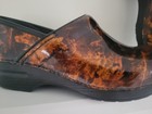 Dansko Professional Patent Leather Print Brown New Womens Shoes Clogs Size 41 