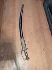 Vintage Indo-persian Mughal Long Sword With Velvet Sheath Pre-owned