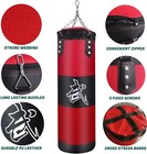 Heavy Standing Punching Bag Boxing With Training Gloves Home Gym Hook  empty 