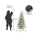 6 Ft Prelit Snow Flocked Artificial Christmas Tree   1582 Branch Tips 300 Lights