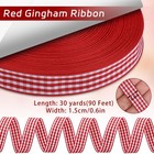 Red Gingham Ribbon 5 8  X 30 Yd Plaid Ribbon Craft Ribbons Buffalo Checker