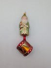 Vtg Radko Drummer Santa Green Coat Christmas Christopher Ornament 95-149-0 Rare