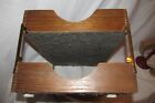 Vintage Antique Oak   Two Tier Dovetailed Wood Legal Size In Out Stack Tray