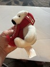 Coca Cola Coke Mini Plush Polar Bear Red Scarf 4    Stuffed Animal  Brand New