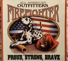 All American Outfitters Firefighter Dog 14 25 Square Tin Sign Dalmatian 