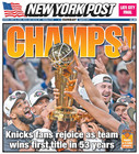 New York Knicks 2026 Nba Champions New York Post Newspaper Front Page June 14 20