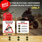 Mr  Yellow Cap Gas Can Spout Replacement For Old Blitz Containers     2 Nozzles
