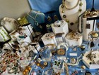 Giant Vintage Jewelry Lot Pearl Costume Mosaic Sterling Silver Rhinestone Rings 