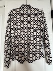 San Soleil Womens Long Sleeve 1 4 Zipper Front Upf 50  Print Top - Small