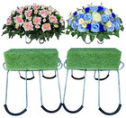 2 Pack 8   12  Or 18 Inch Wire Headstone Saddle With Foam Attached Galvanized