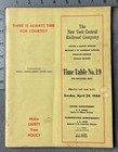 1966 New York Central Rr Boston   Albany And Other Divisions Time Table No 19