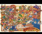 World s Fair 1984 New Orleans Official Map Illustrated Poster 36 25x24