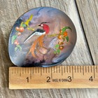 Set Of 2 Vintage Mcm Enamel Over Copper Trinket Dishes Bird Butterfly Holland